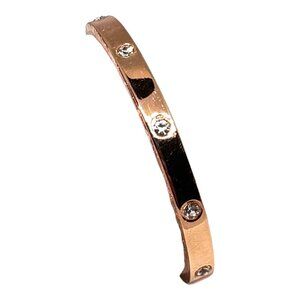 Rose Gold Plated Brilliant Rhinestone Bangle Bracelet  Set NWT